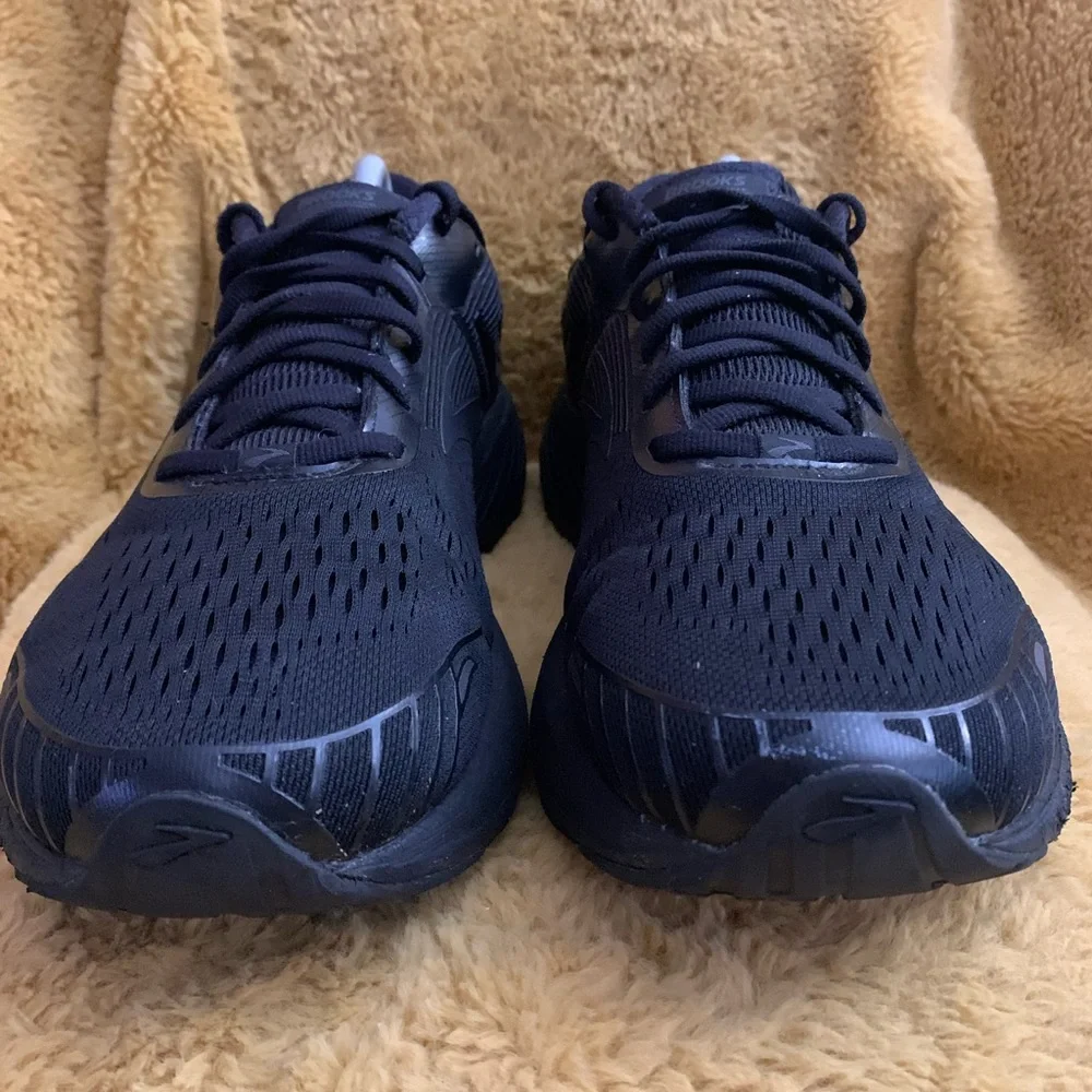 ❌SOLD❌Brooks Adrenaline GTS 18 Triple Black Running Shoes Women’s Size 10.5 Wide - Picture 3 of 10